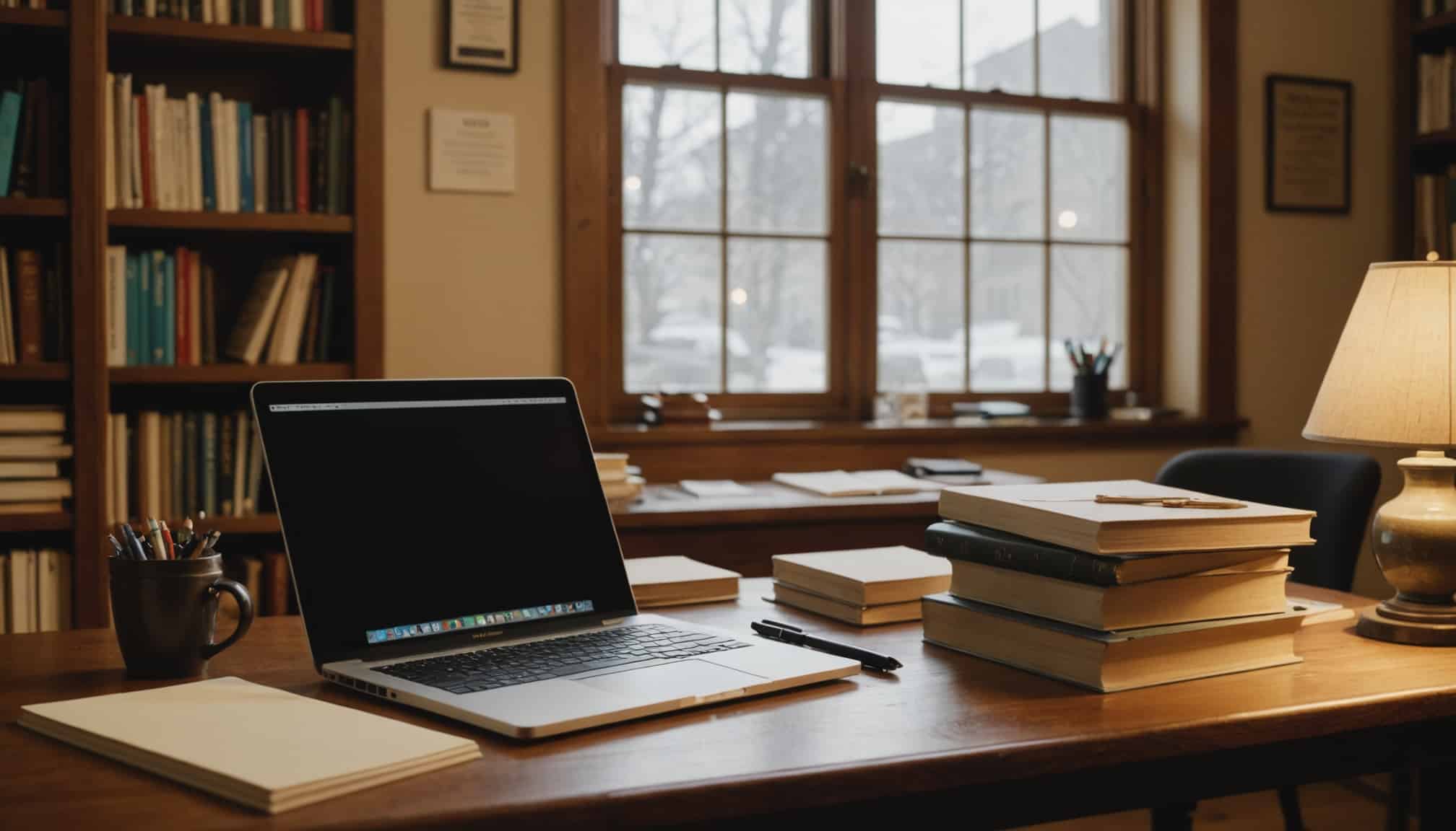 Étudiant en droit feuilletant des livres de cours